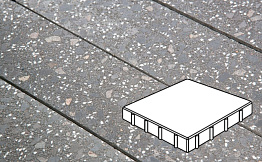 Плитка тротуарная Готика, Granite FINO, Квадрат, Ильменит, 400*400*100 мм