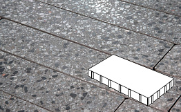 Плитка тротуарная Готика, Granite FINO, Плита, Галенит, 600*300*60 мм