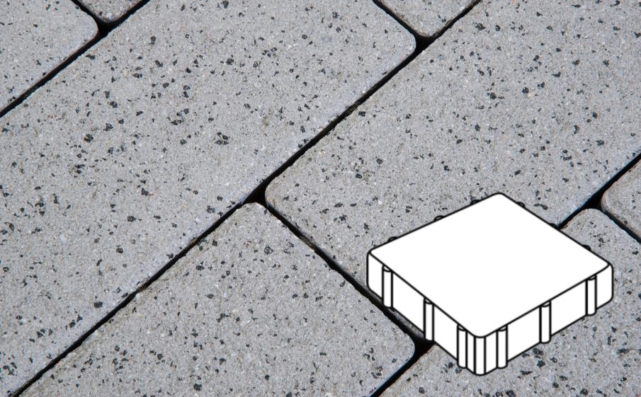 Плитка тротуарная Готика Granite FERRO, Квадрат Б.3.К.6, Белла Уайт 300*300*60 мм