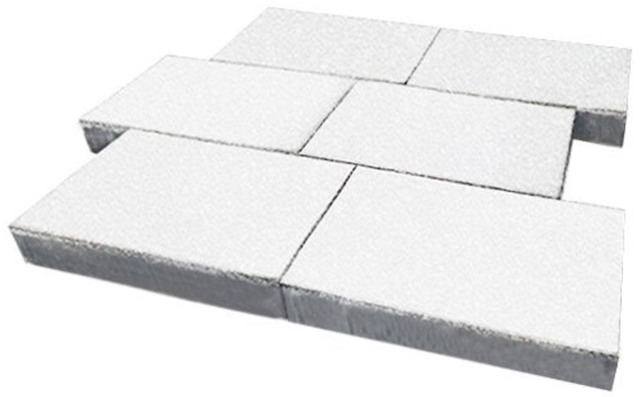 Плитка тротуарная SteinRus Парк Плейс Б.3.П.8, Native, белый, 600*300*80 мм
