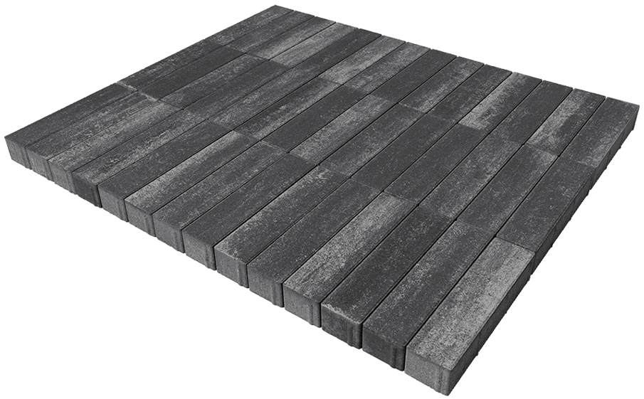 Плитка тротуарная BRAER Ригель 2.0 Color Mix Ночь 320*80*60 мм