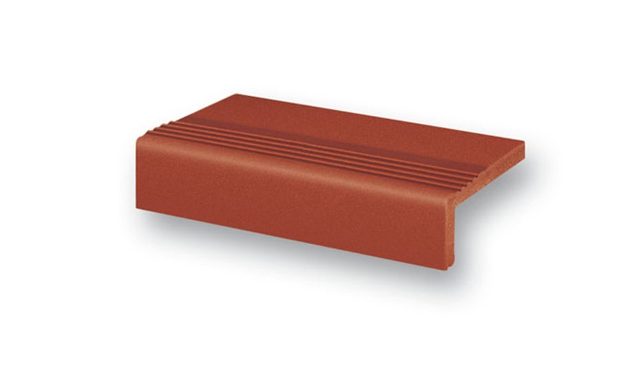 Клинкерная ступень с насечками Stroeher Keraplatte Terra 313 herbstfarben, 240х115х52х10 мм