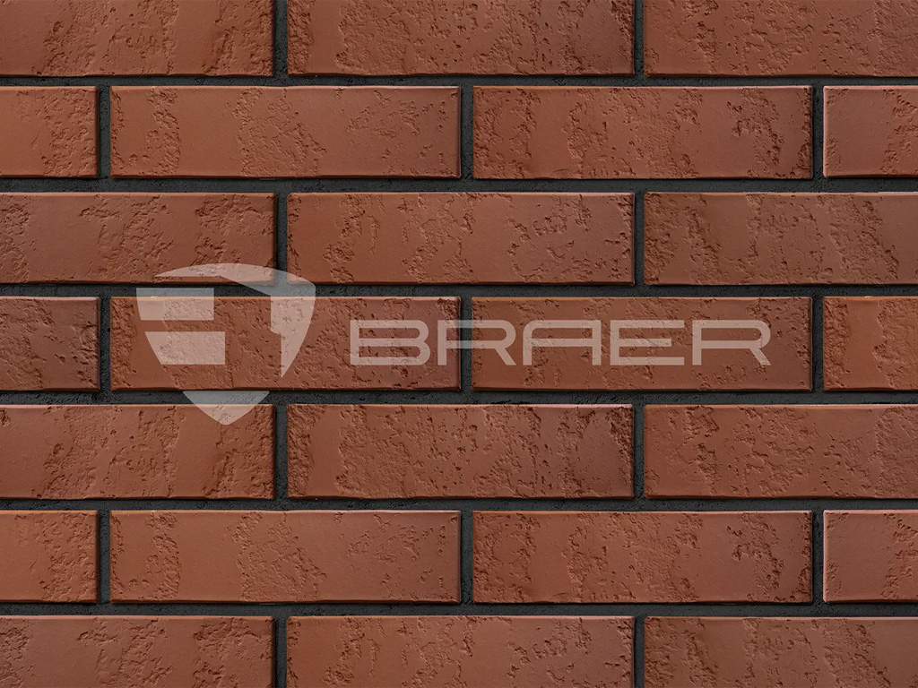 Кирпич BRAER бордо фьорн, 250*120*65 мм