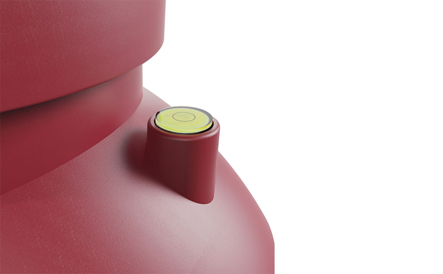 Труба вентиляционная Viotto для мягкой кровли при монтаже d=150 мм утепленная, RAL 3005 красный
