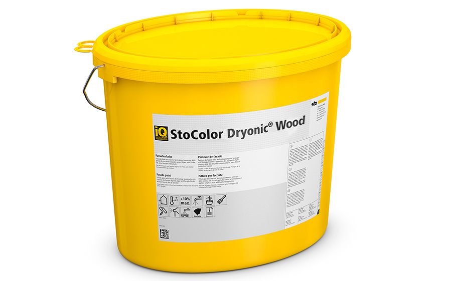 Фасадная акриловая краска для дерева самоочищающаяся StoColor Dryonic Wood weiss, белый, 10 л