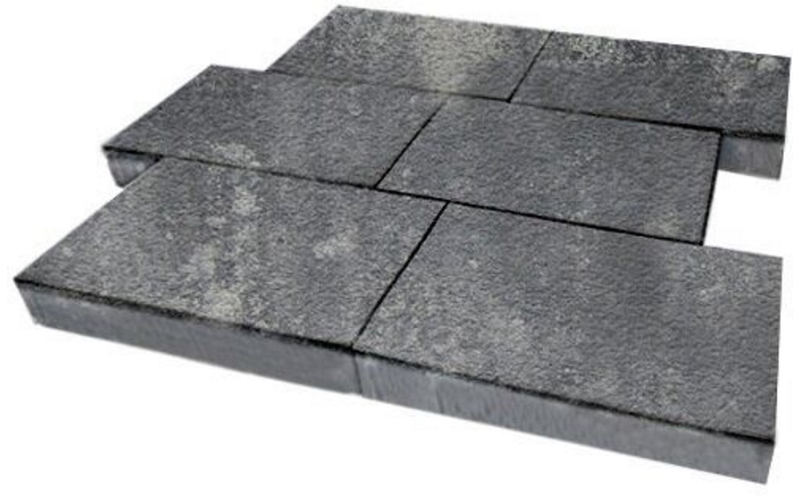 Плитка тротуарная SteinRus Парк Плейс Б.3.П.8, Old-age, ColorMix Актау, 600*300*80 мм