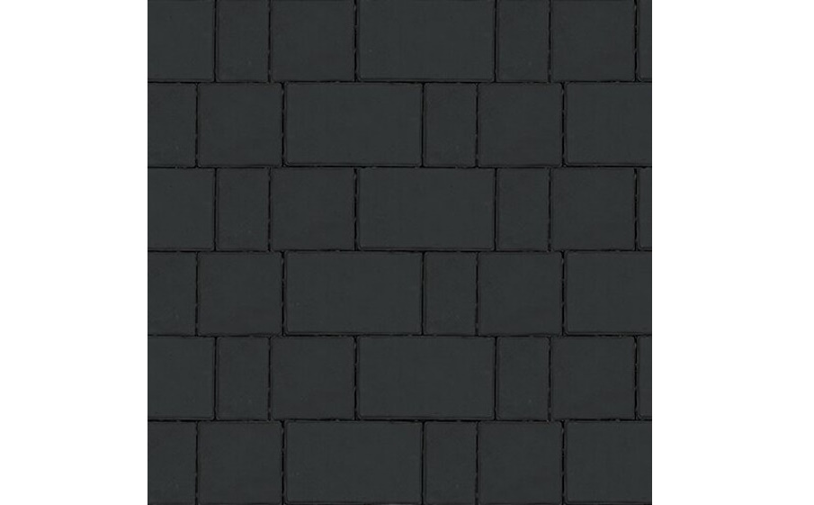Плитка тротуарная SteinRus New City Street В.8.Псм.8, гладкая, черный, толщина 80 мм