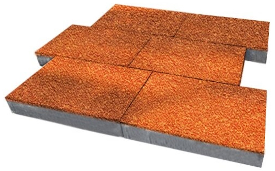 Плитка тротуарная SteinRus Парк Плейс Б.3.П.8 Native, ColorMix Брук, 600*300*80 мм