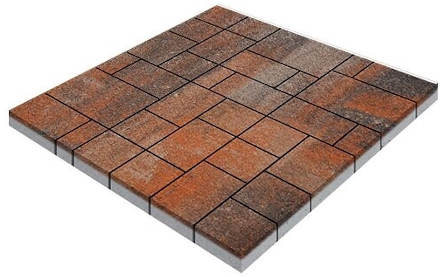 Плитка тротуарная SteinRus Инсбрук Альпен А.7.Псм.4, Native, ColorMix Рей, толщина 40 мм