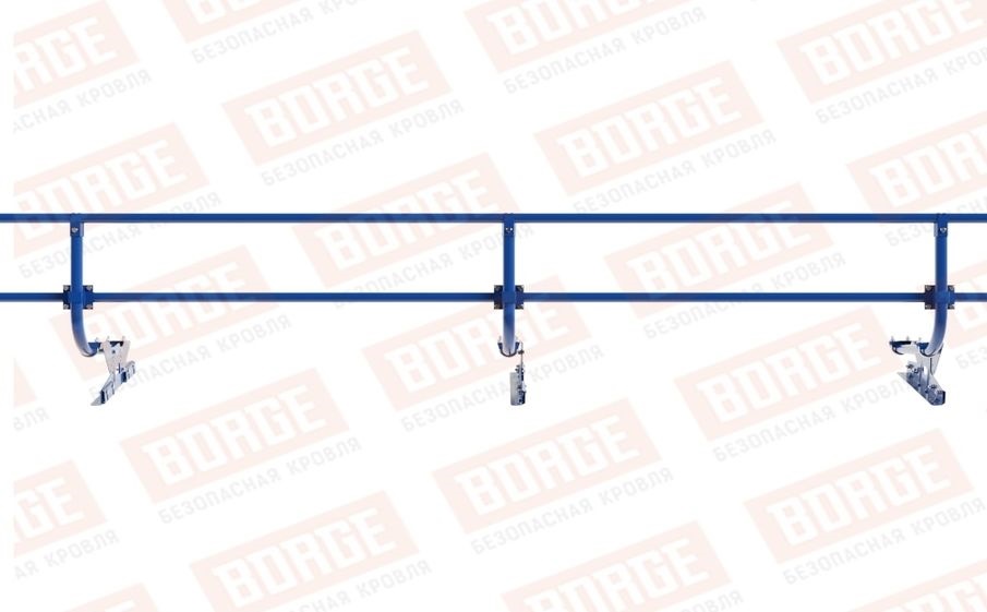 Кровельное ограждение Borge для фальцевой кровли оцинкованное RAL 5005, 300*60 см