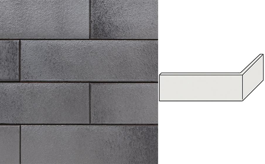 Клинкерная угловая плитка Terca Armis Smoky, 240*115*71*14 мм