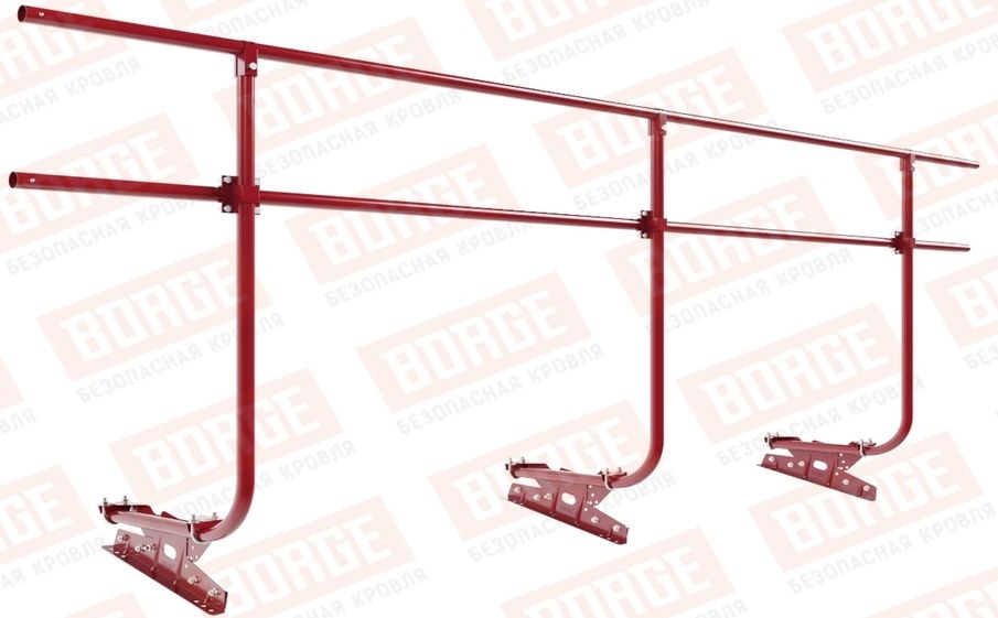Кровельное ограждение Borge для фальцевой кровли оцинкованное RAL 3003, 300*90 см