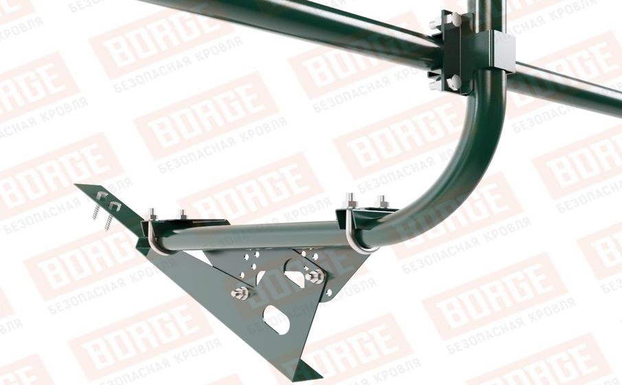 Кровельное ограждение Borge для черепичной кровли оцинкованное RAL 6005, 300*60 см