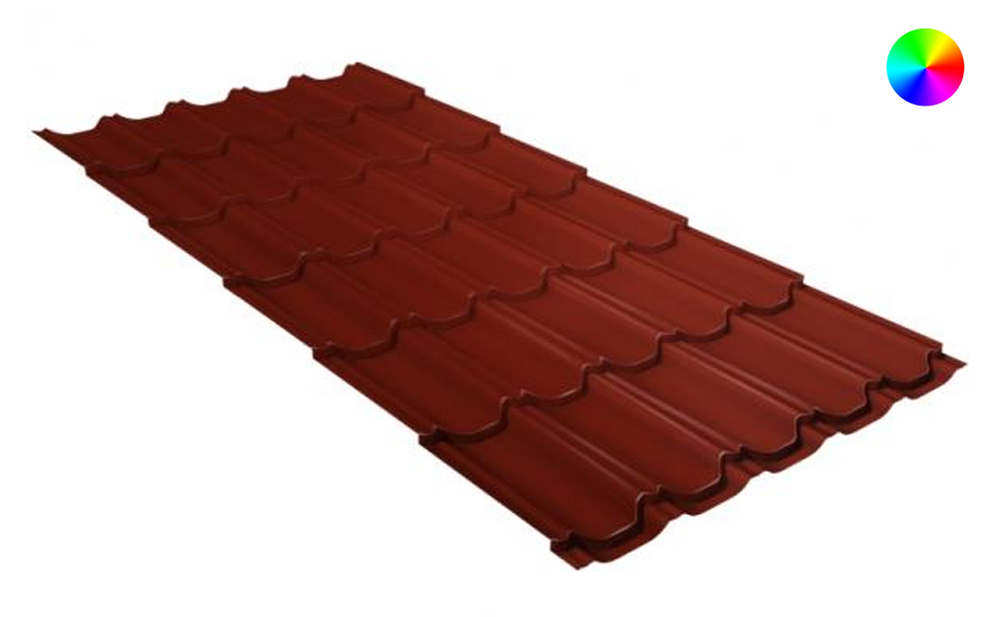 Металлочерепица GRAND LINE Kvinta Plus GreenCoat Pural Matt