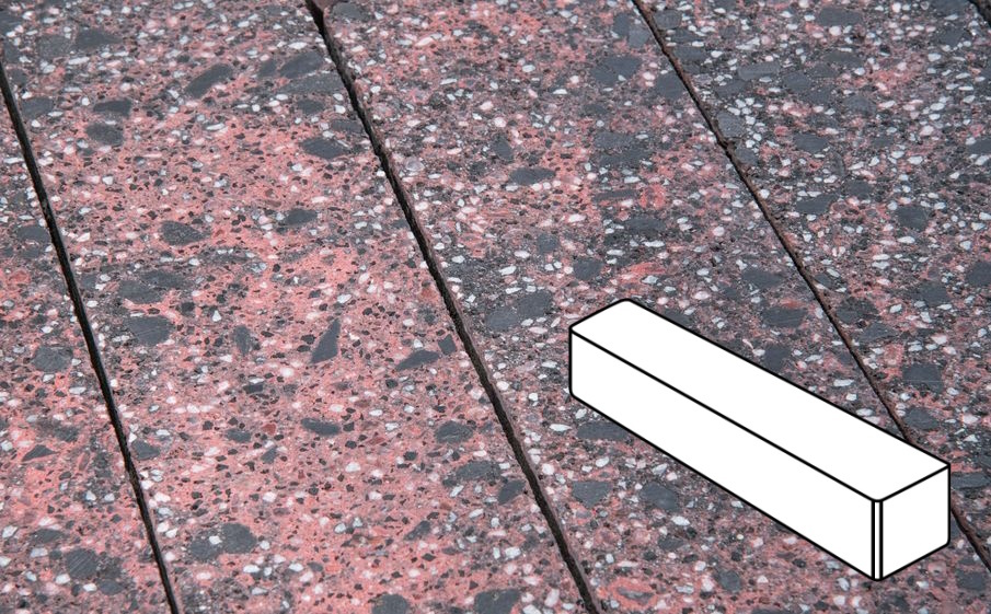 Плитка тротуарная Готика, Granite FINO, Ригель В.3.П.10, Дымовский, 360*80*100 мм