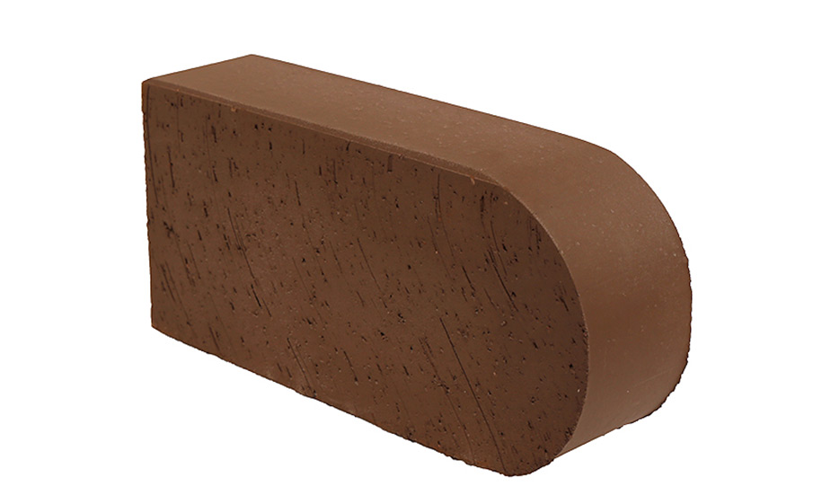 Печной кирпич фигурный полнотелый Lode Brunis F22 гладкий, 250*120*65 мм