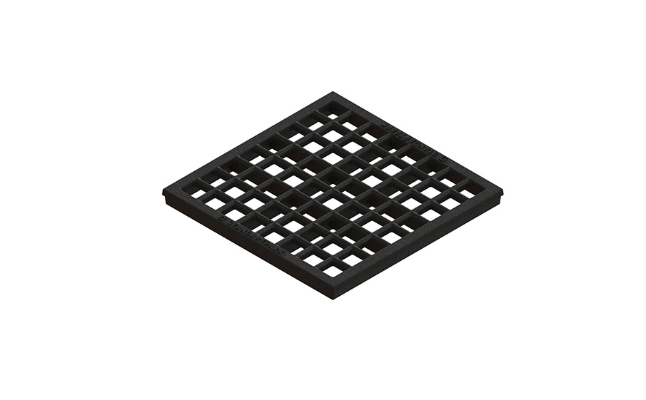 Решетка водоприемная Standartpark Basic чугунная, ячеистая, 280*280*23 мм