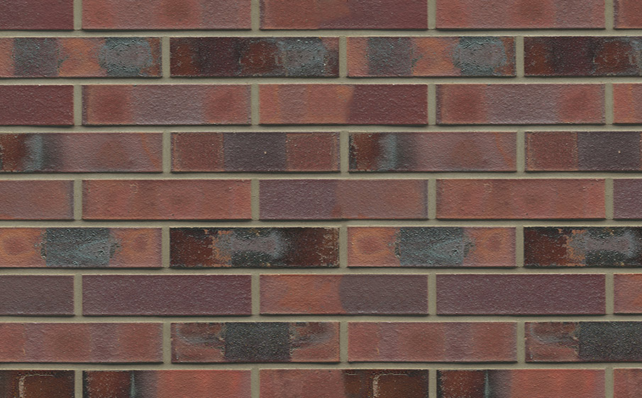 Кирпич клинкерный Westerwaelder Klinker Nr 04KS Rotbraun-bunt Kohle Spezial, 290*60*71 мм