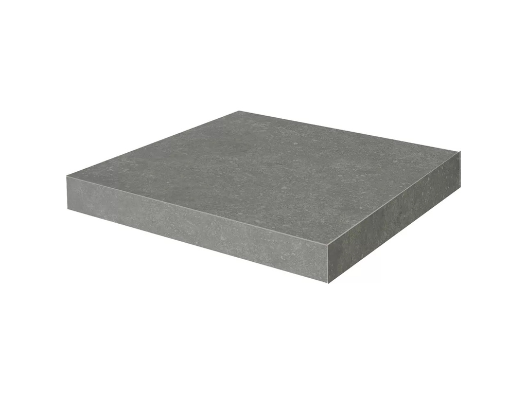 Ступень угловая клееная KERAMA MARAZZI Касабланка HP серый темный обрезная, 330*330*9 мм