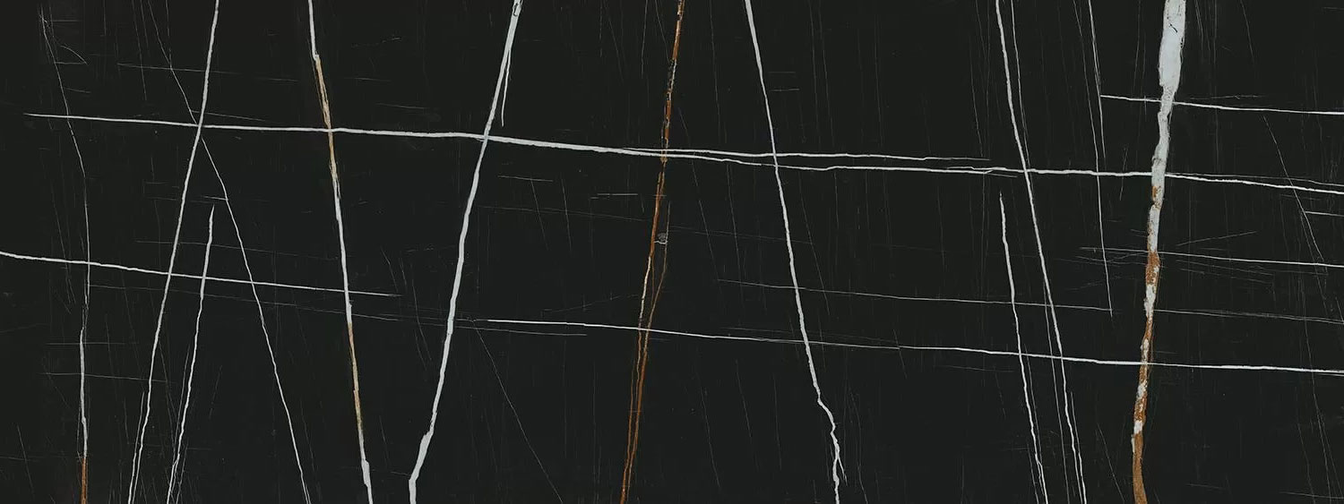 Керамогранит KERAMA MARAZZI Сахара Блэк черный лаппатированный обрезной, 3200*1195*11 мм