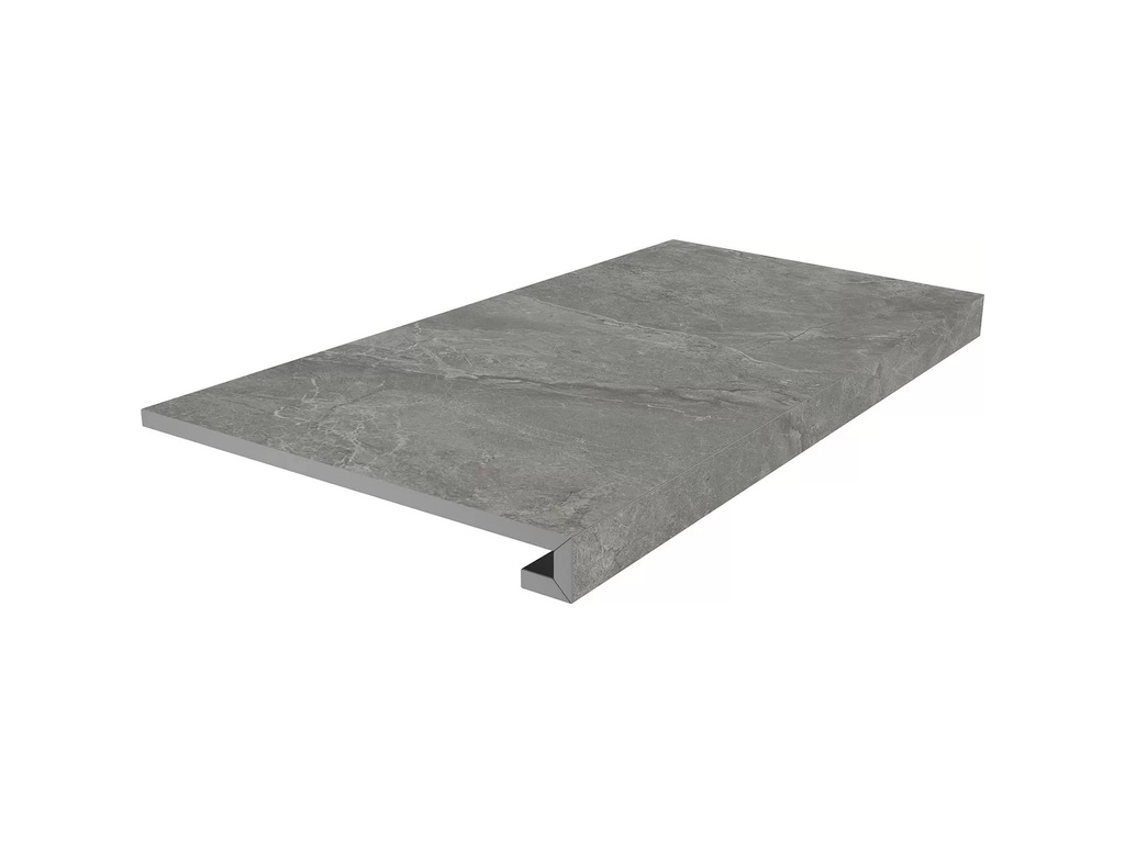 Ступень клееная KERAMA MARAZZI Риальто серый темный обрезная, 800*330*9 мм