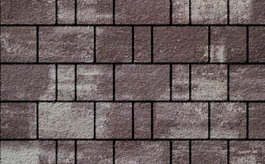 Плитка тротуарная SteinRus Бергамо А.6.Псм.4, Antico, ColorMix Браун, толщина 40 мм