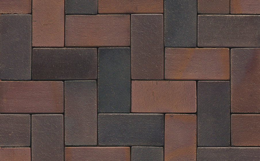 Клинкерная брусчатка Muhr №04S Rotbraun-bunt spezial, 200*100*40 мм