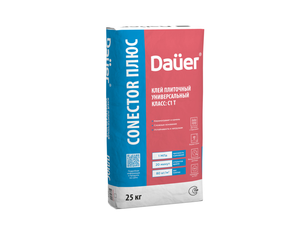 Плиточный клей Dauer Универсальный, CONECTOR Плюс, 25 кг