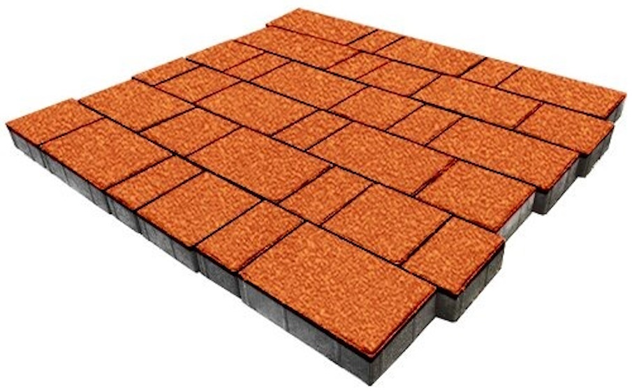 Плитка тротуарная SteinRus Новый город Б.7.Фсм.6, Native, оранжевый, толщина 60 мм