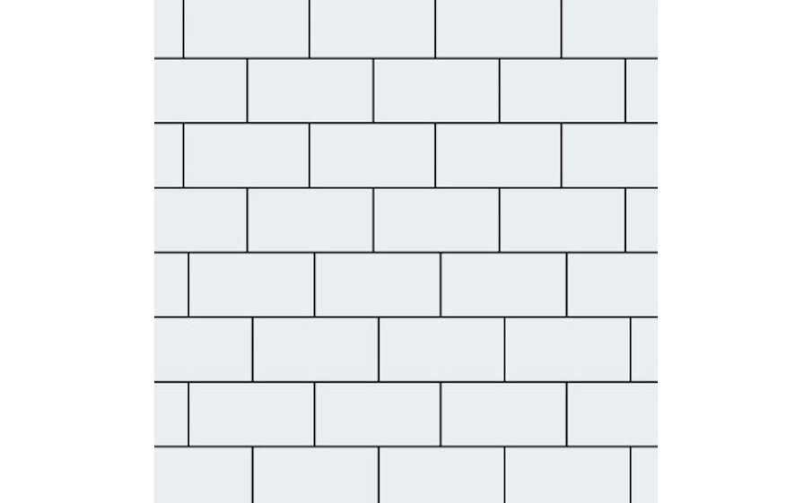 Плитка тротуарная SteinRus Прямоугольник А.6.П.4 гладкая, белый, 200*100*40 мм