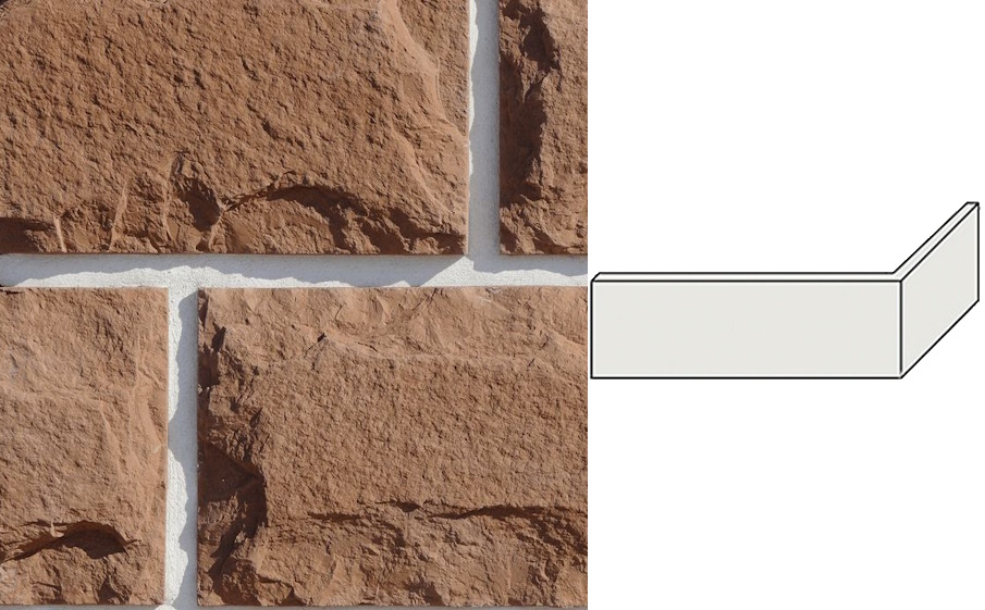 Облицовочный камень Leonardo Stone угловой элемент Турин 260/125*145*30 мм 915