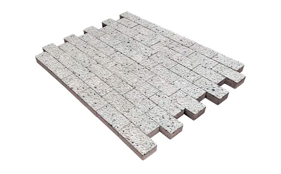 Плитка тротуарная SteinRus Прямоугольник В.6.П.8, Backwash, Мрамор, 200*100*80 мм