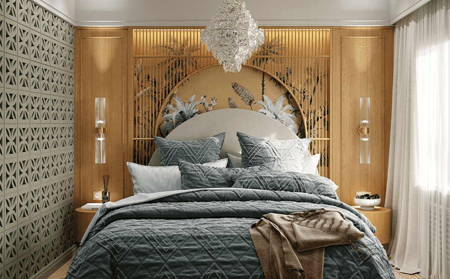 Декоративный бриз-блок Mesterra Кобого / Cobogo 0201, под покраску, 250*250*90 мм