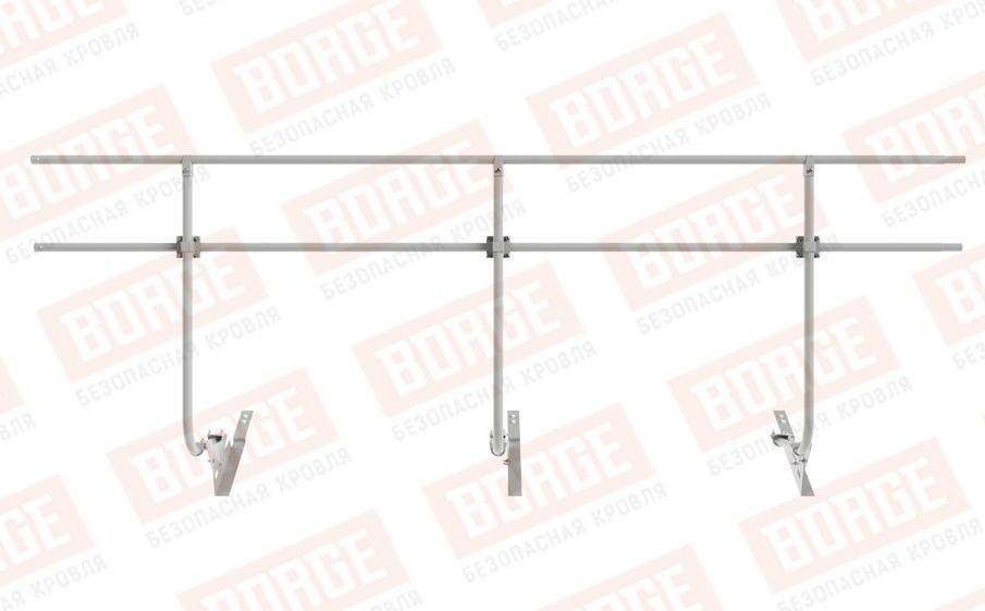 Кровельное ограждение Borge для черепичной кровли оцинкованное RAL 9006, 300*120 см
