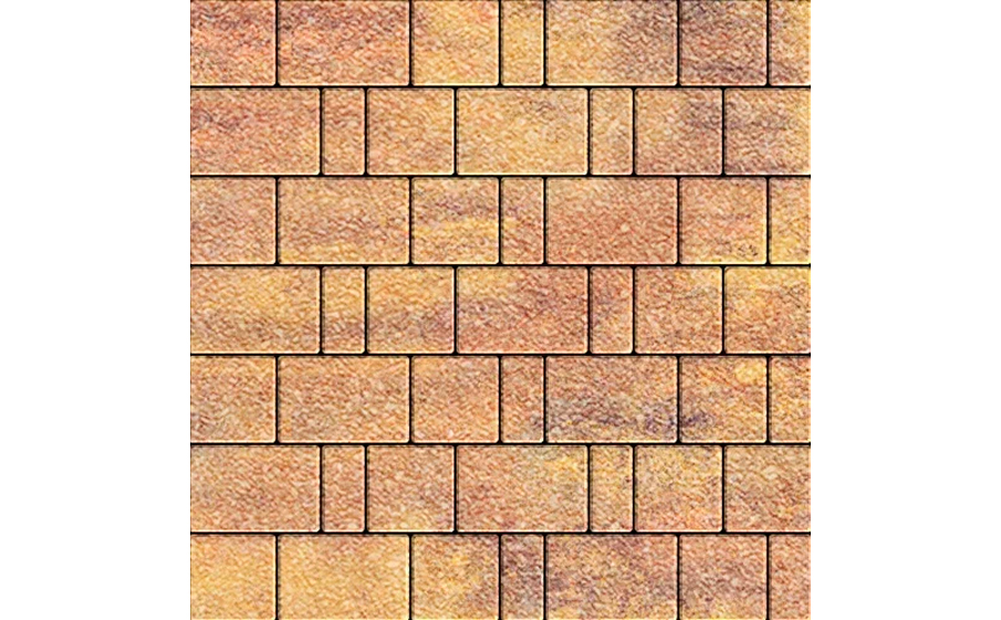 Плитка тротуарная SteinRus Бергамо А.6.Псм.4 Native, ColorMix Бромо, толщина 40 мм