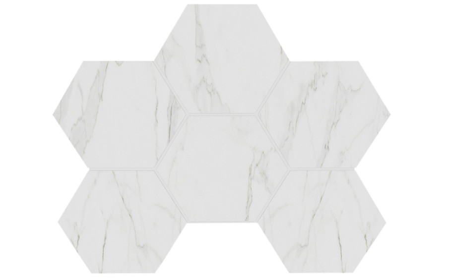 Мозаика Hexagon Estima Alba AB01, полированный 285*250 мм