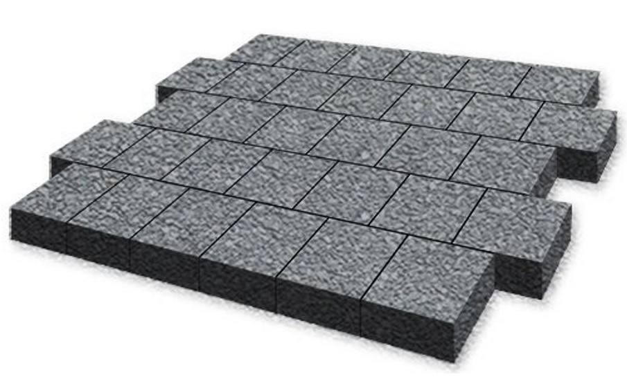 Плитка тротуарная SteinRus Валенсия Б.3.К.8 Native, серый, 300*300*80 мм