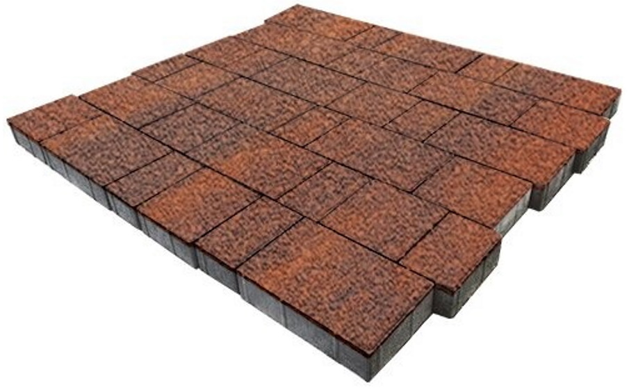 Плитка тротуарная SteinRus, Бельпассо А.23(М).Псм.4, Native, ColorMix Брук, толщина 40 мм