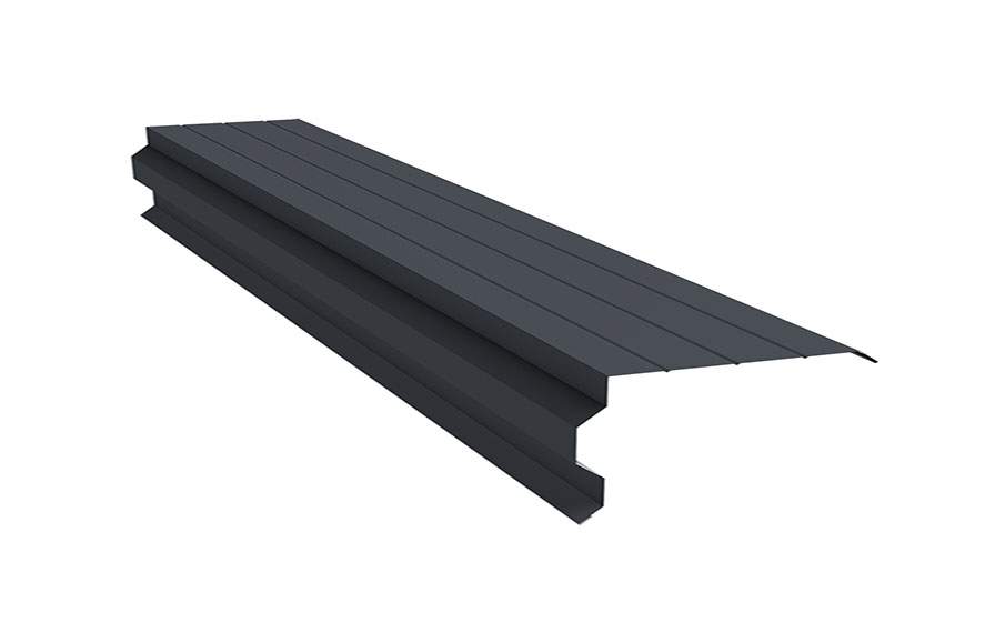 Планка торцевая фигурная 90*110 мм Grand Line PurPro Matt RAL 7024, 3 м