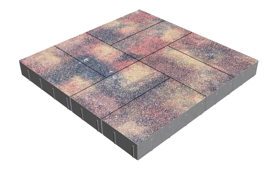 Плитка тротуарная SteinRus Грас Б.4.П.8, Antico, Оригон, 400*200*80 мм