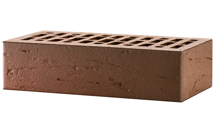 Кирпич лицевой ЛСР красный флэш темный рустик, 250*120*65 мм