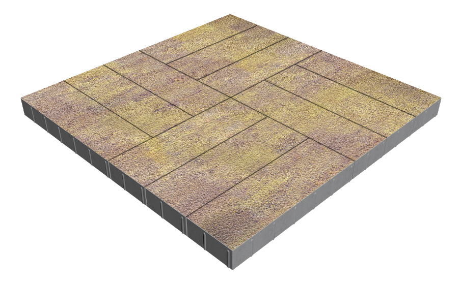 Плитка тротуарная SteinRus Гранада Б.7.П.8, Native, Тахель, 600*200*80 мм