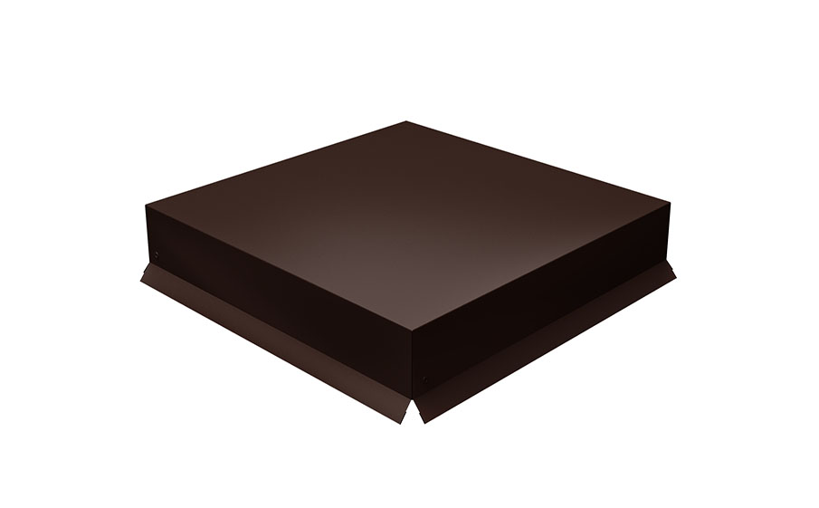 Колпак на столб Grand Line крышка 390*390 мм 0,5 Satin Matt TX с пленкой RAL 8017