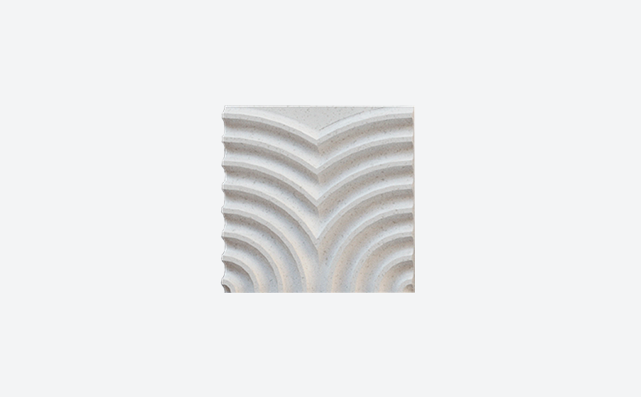 3D-плитка ARCHITECTILES Asperitas облегченная под покраску, № 1 Unos, белый, 120*120*15 мм
