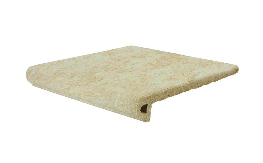 Клинкерная ступень-флорентинер Gres Aragon Stone Beige, 330*325*18(53) мм