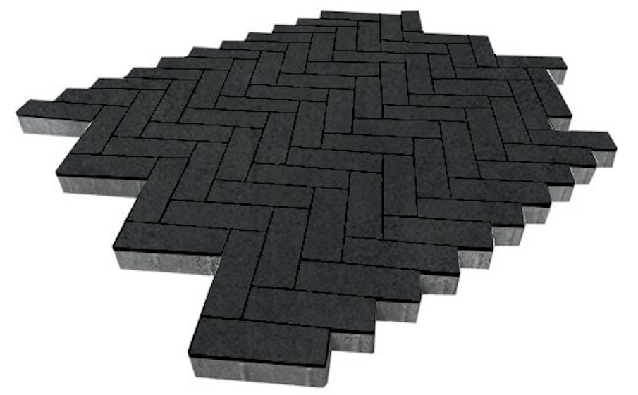 Плитка тротуарная SteinRus Паркет Б.2.П.6, гладкая, черный, 210*70*60 мм