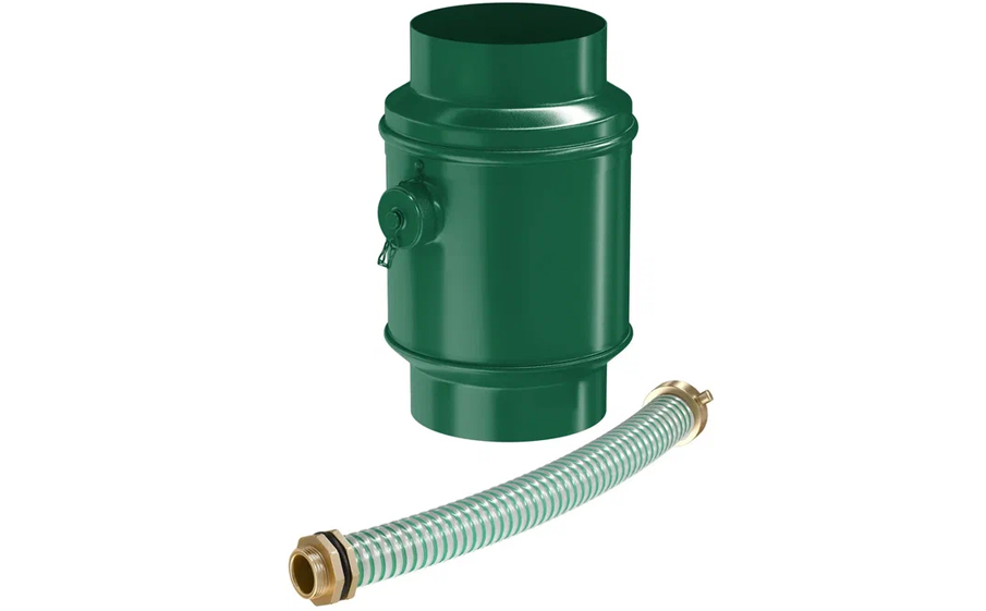 Водосборник цилиндрический в комплекте Aquasystem PURAL RAL 6005 для системы D 125/90