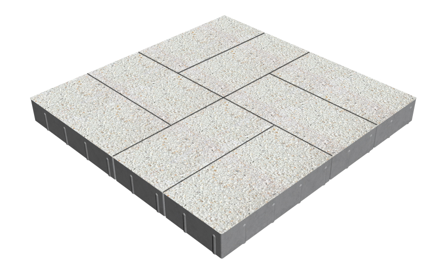 Плитка тротуарная SteinRus Грас Б.4.П.8, Backwash, Доломит, 400*200*80 мм