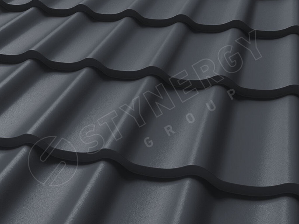 Металлочерепица Stynergy СМ Классик Rooftop Бархат RAL 7024