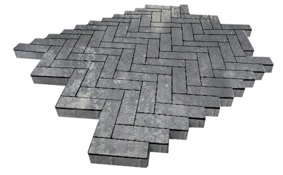 Плитка тротуарная SteinRus Паркет Б.2.П.6, гладкая, ColorMix Актау, 210*70*60 мм